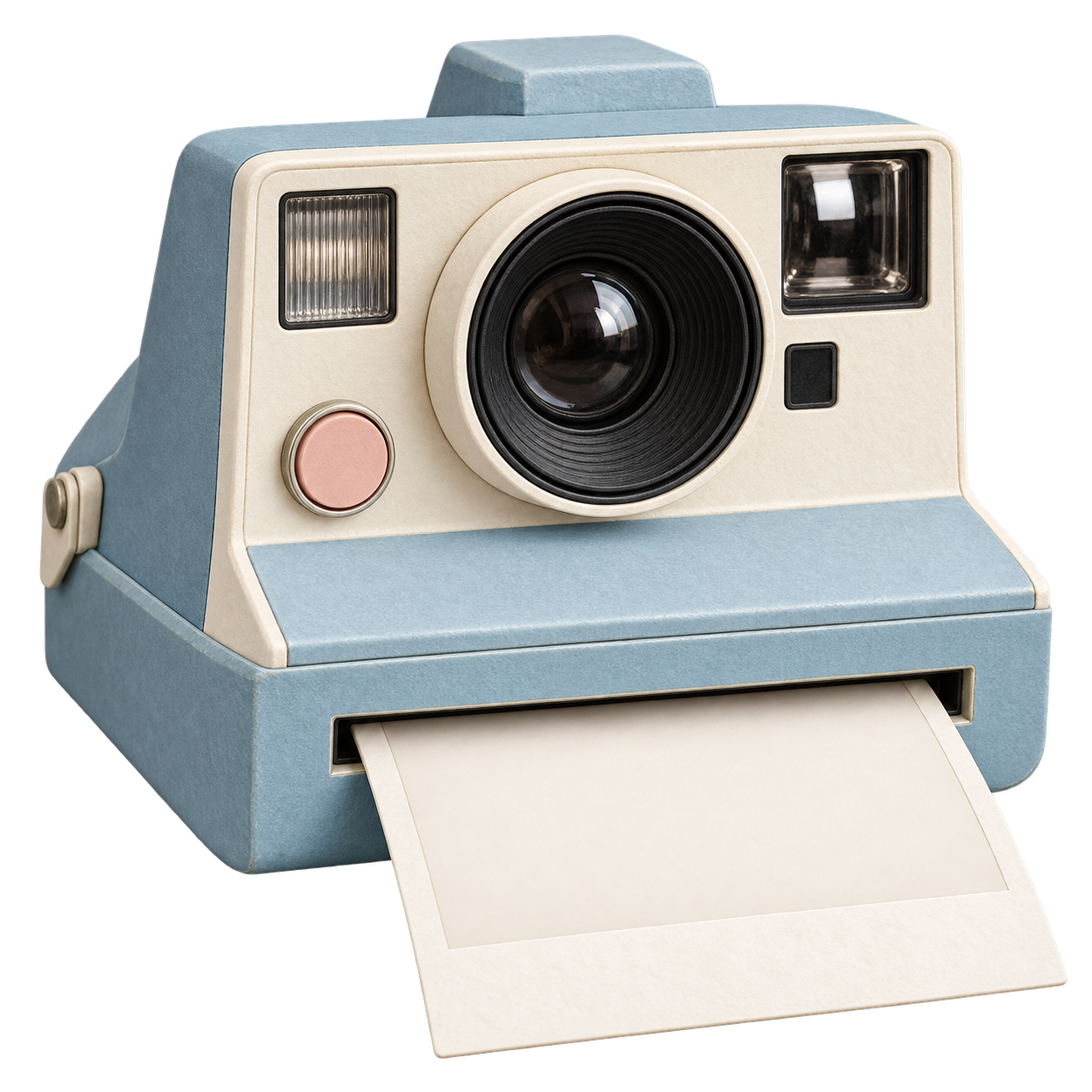 Blaue Polaroidkamera